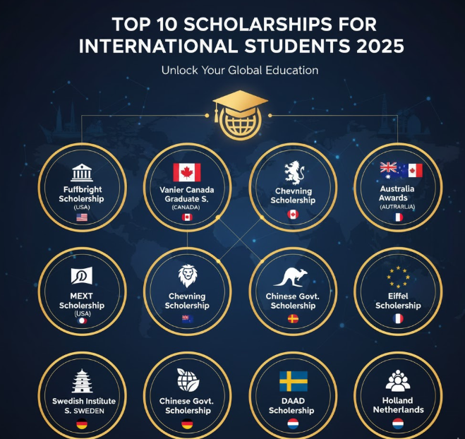 Top 10 Scholarships for International Students 2025
